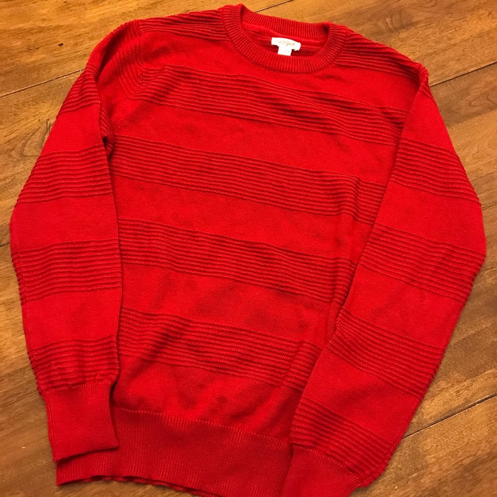 Boys size 8/10 red ribbed sweater